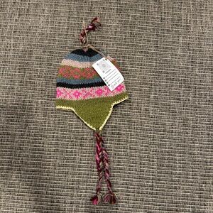 100% Wool Knit Hat with Tassels